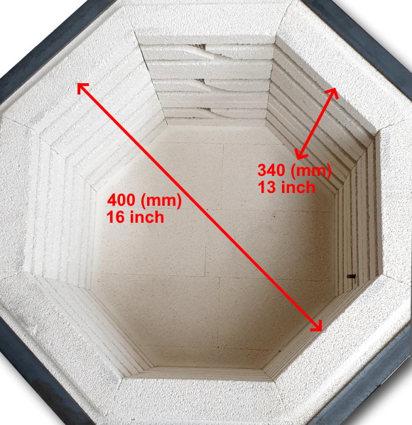 1240 C (2264 F) Professional Top-Loaded Programmable Kiln: 45 L Chamber, Single or Three Phase - Image 4