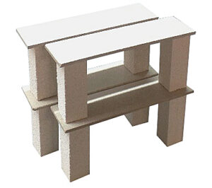 Two-Parts Ceramic Levels Set For Top-Loaded Kiln