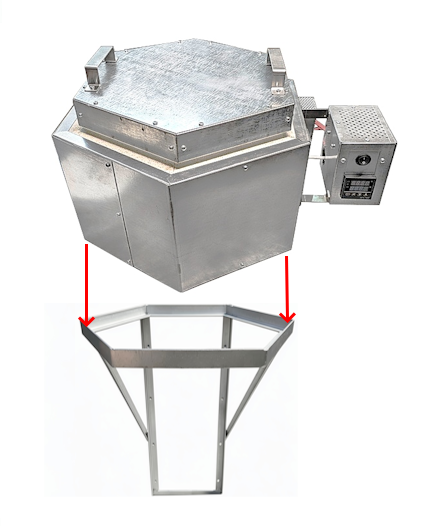 Wall Metal Stand For Top Loaded Vitrigraph Hexagon Kiln (SKU - VGK-20) - Image 3